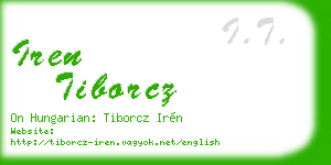 iren tiborcz business card